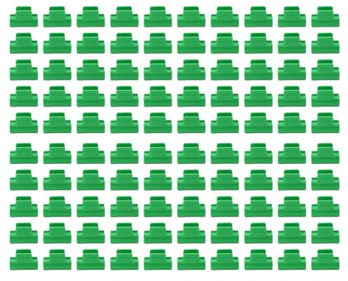 100 pezzi, morsetti per capannoni da giardino, plastica, stabili e versatili, per serra (16 mm)