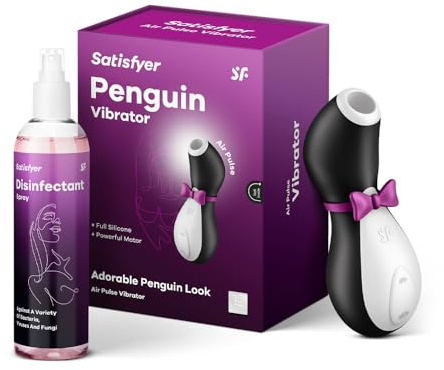 Satisfyer Pro Penguin + Satisfyer Women Toy Cleaner | Druckwellen-Vibrator | Klitoris-Sauger mit 11 Vibrationsmodi | Erotisches Sex-Spielzeug Bundle für Frauen | Wasserdicht (IPX7)