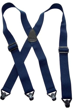 Holdup Airport Friendly/No Buzz Suspenders for Men (Blue 1 1/2)