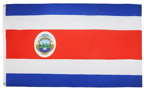 AZ FLAG - Flagge Costa Rica - 150x90 cm - Kostaricanische Fahne 100% Polyester mit Messing-Ösen - 110g