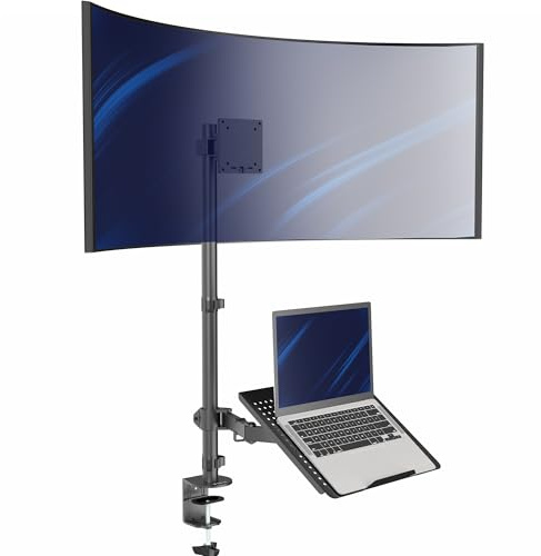 VIVO Laptop and 13 to 32 inch LCD Monitor Stand up Desk Mount, Extra Tall Adjustable Stand, Fits Laptops up to 17 inches (STAND-V012C)