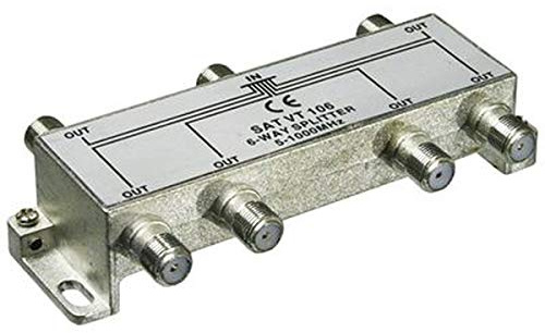 PremiumCord - Divisor de Antena (6 entradas, 5-1000 MHz)