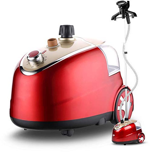 Clothes Steamer 2000W Garment Steamer with Fast-Heat Heating Element Adjustable Steam Flow Handheld Clothing Steamer Perfect for Home,Red-38 * 31 * 24.5cm
