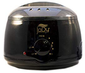 JaDy - Scaldacera Professionale | Potenza 100W | Compatibile con Vasi da 400ML e 800ML | Per Cera Brasiliana con Secchiello | Termostato Automatico, Nero