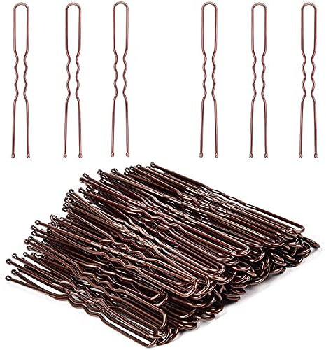 Epingle à cheveux,Epingle a cheveux Pince chignon,Epingle cheveux femme 50pièces Sécurisé Pinces à Cheveux pour Femmes Filles et Salon de Coiffure (marron)