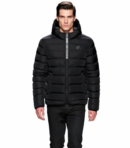 Lotto Piumino Uomo Invernale - Trapuntato - Giubbotto Uomo 110 Grammi 4 Stagioni Imbottito - Giacca Invernale (149150.Black, L)