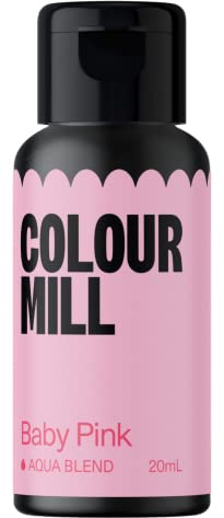 Colour Mill Aqua Blend Water-Based Food Coloring, 20 Milliliters Baby Pink