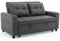 More4Homes HUDSON 2-SEATER SOFA BED LINEN FABRIC WITH CUP HOLDERS GREY