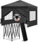 Laneetal Tonnelle Pliante 3x3m, Pergola, avec Parois Latérales Amovibles, Fenêtres, pour Festival, Camping, Sac de Transport, Anthracite