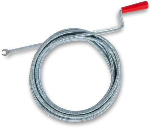 EBERTH Rohrreinigungsspirale 5m lang und Ø 9mm, effektive Abfluss Spirale für Rohre ab Ø 40mm, krallenförmiger Bohrkopf mit Ø 20mm, Rohrreiniger Abflussreiniger für WC und Abfluss gegen Verstopfungen