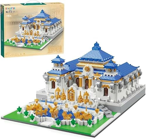 KeKeDuo Alter Sommerpalast Bausteine Bausatz, 5372 Klemmbausteine Modular Chinesische Weltberühmtes Architektur Modellbausatz, Micro Bricks Konstruktionsspielzeug Nicht Kompatibel mit Großen Marken