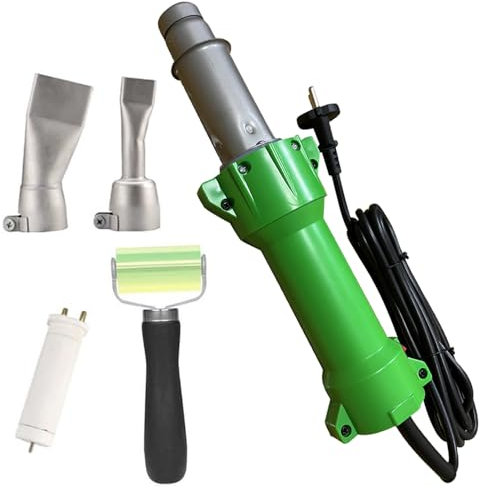 Seababyhouse 1600w Pistola de Soldadura Térmica Soldadora de Plástico Hierro Caliente Barra de Soldadura con Boquillas de Soldadura Rápida, con Luz Led Y 2 Boquillas de Soldadura Plana