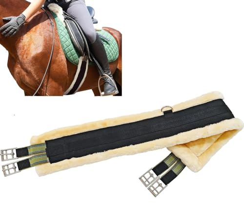 Cintura Western per, Sottopancia inglese per | Sottopancia inglese elastico in acciaio inossidabile in pile Cinch per cavallo | per sella traspiranti resistenti Sottopancia per cavallo