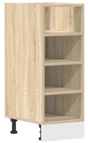 vidaXL Unterschrank Riga Sonoma-Eiche 30x44,5x81,5 cm Holzwerkstoff,Küchenschrank, Gastronomieschrank, Gastro Möbel, Küchenmöbel, Aufbewahrungsschrank