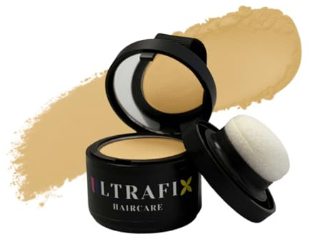 Ultrafix Haircare Root Touch up, Hairline Powder for Mature Women, postpartum hair loss, Covers Grays, Roots & Thinning Areas Water & Sweat-Resistant – Natural, Fuller-Looking Hairline (Gold Blonde)