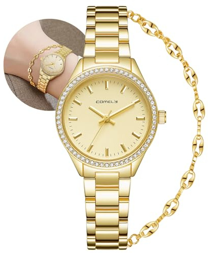CIVO Uhren Damen Gold Armbanduhr: Klein Damenuhr Edelstahl - Wasserdicht Uhr für Frauen mit Armband