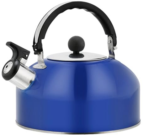 Whistling Kettle | 1.8L Stove Top Kettle | Portable Stainless Steel Travel Teapot | Induction Kettles with Handle | Teapot for Induction, Cooker and Electric Hobs