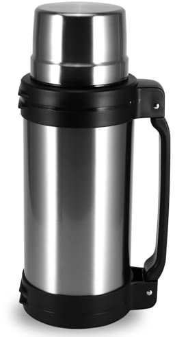 Vacuum Insulated Bottle - 2.0 L Large Capacity Drink Flasks Leakproof Stainless Steel Vacuum Insulated Flasks for Hot and Cold Drinks Coffee Cup with Carry Handle Lid Lightweight and Robust