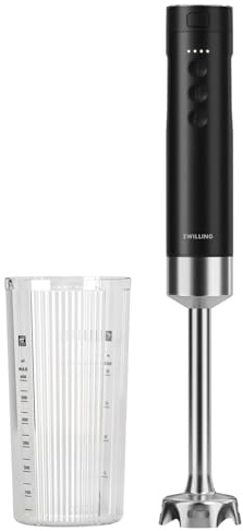 ZWILLING XTEND Kabelloser Stabmixer, Einzelprodukt ohne Akku, BLDC-Motor, 110 Watt, inkl. Mixbecher, schwarz