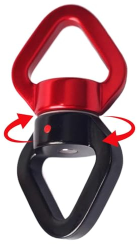 Swing Swivel – Heavy Duty Aluminium Aerial Rotational Enhet | Aerial Yoga Swivel | 30 kn Reprotation Safety Rotator, multifunktionell kontakt för yoga kjol inomhus utomhus gård trädgård sovrum