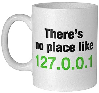 getDigital 12841 127.0.1 Becher Tasse für Nerds und Geeks, Keramik, weiß, 10 x 10 x 10 cm