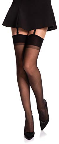 Romartex Plain Top Sheer 20 DEN Elastane Stockings, 7 Colours, Sizes S-XL