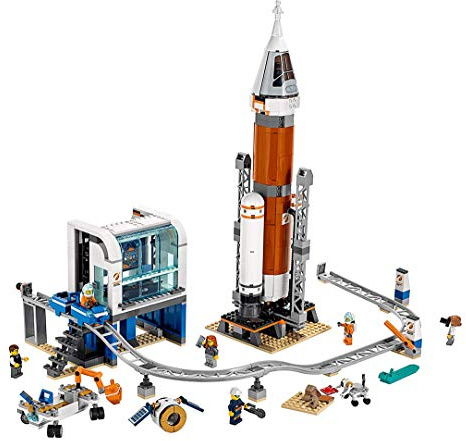LEGO City Space Deep Space Rocket and Launch Control 60228 Model Rocket Building Kit with Toy Monorail, Control Tower and Astronaut Minifigures, Fun STEM Toy for Creative Play, New 2019 (837 Pieces)
