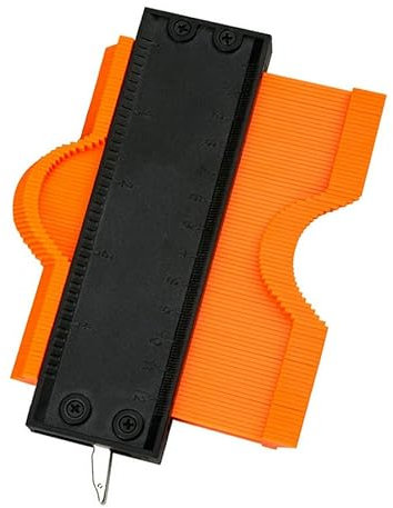 Herramienta de duplicación de perfil de calibre de contorno, bloqueo ajustable, aleación de borde de copia, conformación de madera, regla de medida, azulejos laminados, marca de madera (5 pulgadas)