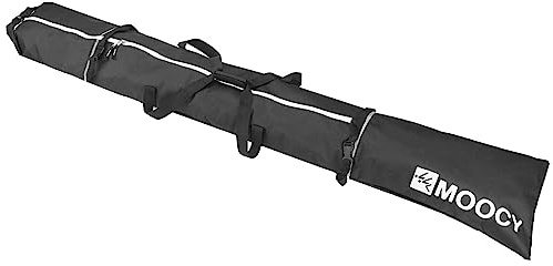 MOPHOEXII Ski Bag for Air Travel, Unpadded Snow Bag Fits Skis Up to 200cm, Carrying Bag for Adults and Children