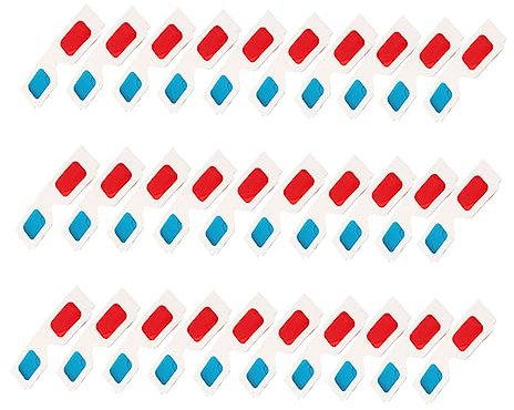 jojofuny 30piezas Gafas De Cartón Blancas Anaglifo Unidades Gafas Para Cine Video y Ligeras y Desechables Para Películas Casa y Exteriores