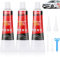 Amentalove 3 Stück Scheibenkleber Auto, 150ML KarosserieKleber Schwarz, Karosserie Dichtmasse Auto, Auspuff Dichtmasse, KFZ Dichtmasse Schwarz, Schnelle Aushärtung, Wasserdicht, Hochtemperatur