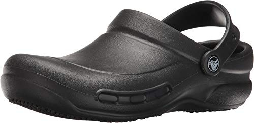 Crocs Unisex-Adult Bistro Work Clogs | Enclosed Toe | Slip Resistant | All Day Comfort, Black, 8 Women/6 Men