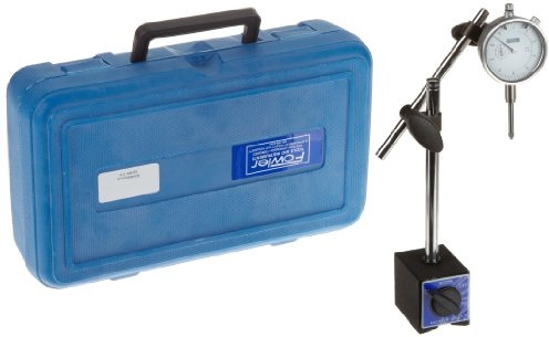 Fowler 52-585-115-0 Magnetic Base & Dial Indicator Combo Set, 0-1 Measuring Range, 0.001 Graduation Interval, 2 W x 2.34 H x 1.81 D Base Dimensions