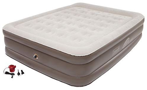 Coleman SupportRest Plus PillowStop Double-High Airbed, Built-in 120V Pump, Secure Pillow, Suitable for Camping & Home Use