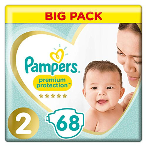 Pampers New Baby Diapers Size 2 (4-8 kg) - Jumbo Pack (x68 Diapers)