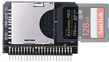 Leagy Adapter für SD-Karte, SDHC, SDXC, MMC auf IDE, 2,5 Zoll / 6,35 cm, 44P, 44 Pin, Stecker, Konverter, SD 3.0