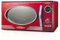 Nostalgia RMO4RR Retro Large cu ft, 800-Watt Countertop Microwave Oven, 12 Pre-Programmed Cooking Settings, Digital Clock, Easy Clean Interior, Metallic Red