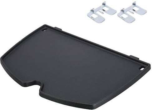 Denmay 6558 32 X 21.8CM Plancha de Cuisson pour modèles de Gril Weber Q100, Q1000, Q120, Q1200, Fonte Plaque Gril à Gaz Pièces de Rechange, 1 Paquet