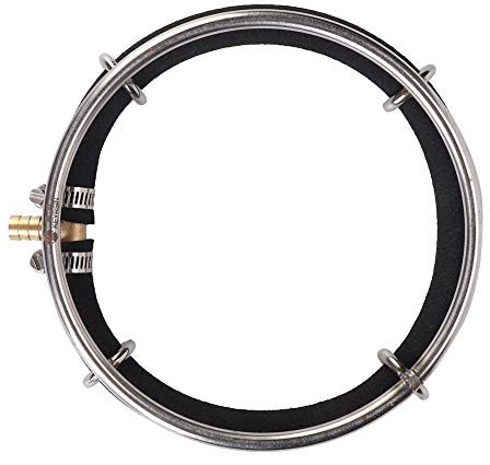 Anneau de diffuseur d'air, aérateur d'oxygénation d'étang à poissons rond robuste et durable, anneau de diffuseur à bulles d'air pour aquarium générateur de flacon d'oxygène d'étang à poissons(25 cm)