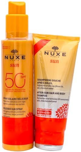 Nuxe Sun SPF50 spray solaire délicieux 150ml + shampooing douche après-soleil 100ml