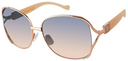 Jessica Simpson Women's J5254 Oversized Metal Square Sunglasses with UV400 Protection - Glamorous Lightweight Sunglasses for Women, 64mm