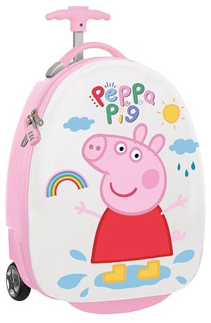 Peppa Pig Ice Cream Kabinenwagen 40,6 cm, Trolley mit Rädern, Sicherheitsschloss, Leichter Koffer, 28 x 23 x 43 cm, Hellrosa/Mintgrün, Hellrosa/Minzgrün, Estándar, Casual