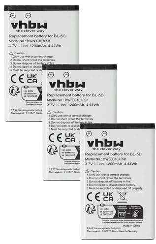 vhbw 3X Akku kompatibel mit Agfeo DECT 60, DECT 60 IP Handy Smartphone Telefon (1200 mAh, 3,7 V, Li-Ion)