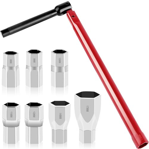 QUOTRE Lot de 8 Outil pour L'installation de Robinets,Cle pour Robinet evier,Clé de Robinet,Pince pour Robinetterie - 8-17 mm, Clés Universelles pour Installations Sanitaires