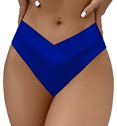Braguita Bikini Mujer Braga Bikini Moda Cintura V Bragas Sexy Braguitas Form de Canalé Parte de Abajo Ropa Interior Traje de Baño Bañadores Color Sólido Swimwear para Playa Piscina