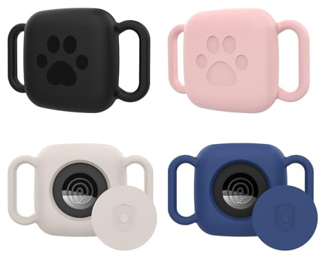 DGMDGS 4 Pack Silicone Case for Tile Mate 2024/2022, Tracker Cover for Dog/Cat Collar Holder, Waterproof & Dustproof, Multicolor