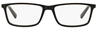 A|X ARMANI EXCHANGE Mens AX3027 Rectangular Prescription Eyewear Frames, Matte Black/Demo Lens, 55 mm