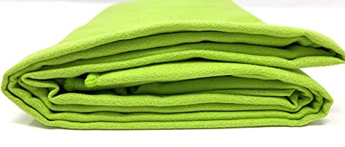 Microfibre Towel, Large 130x75cm Quick Drying for Gym, Camping, Swimming, Travel, Yoga, Beach, Holiday, Highly Absorbent, Compact Lightweight (Green, 130 x 75cm)
