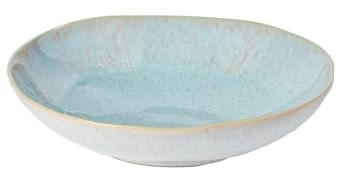 Casafina Ceramic Stoneware Soup & Pasta Bowl - Eivissa Collection, Sea Blue | Microwave & Dishwasher Safe Dinnerware | Food Safe Glazing | Restaurant Quality Tableware