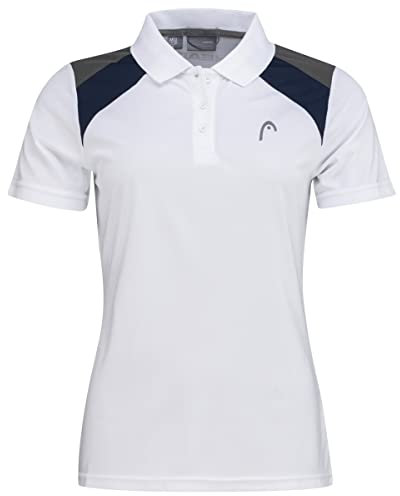 HEAD Club 22 Tech Polo Shirt Women, weiß/blau, M